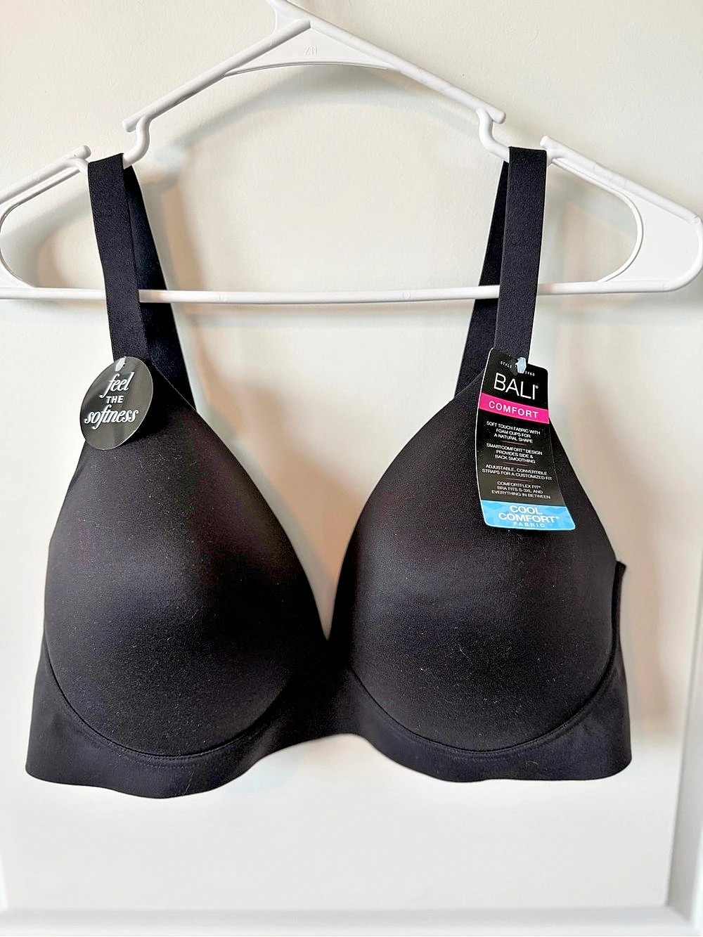 Bali Comfort Bra in Black 2XL NWT